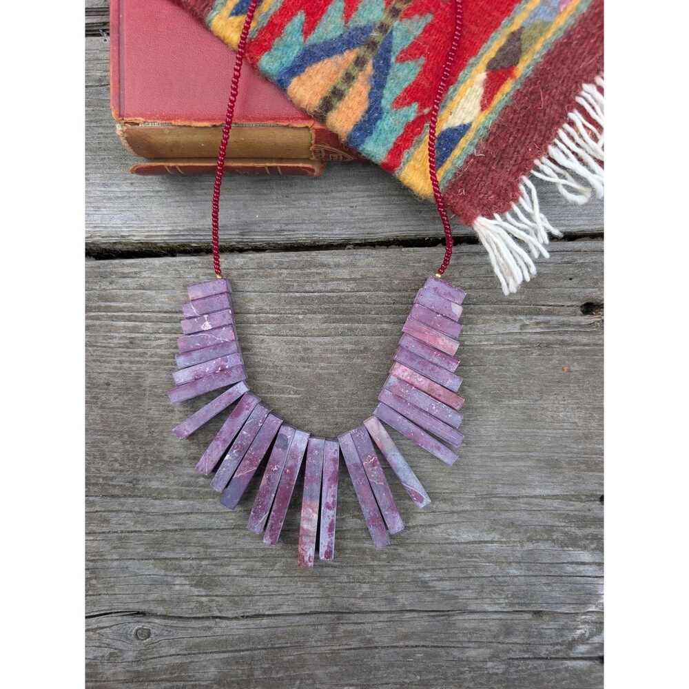 Vintage Southwestern Purple Stone Necklace